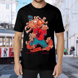 Brand New Black 'Flying Spaghoofy' Graphic Tee